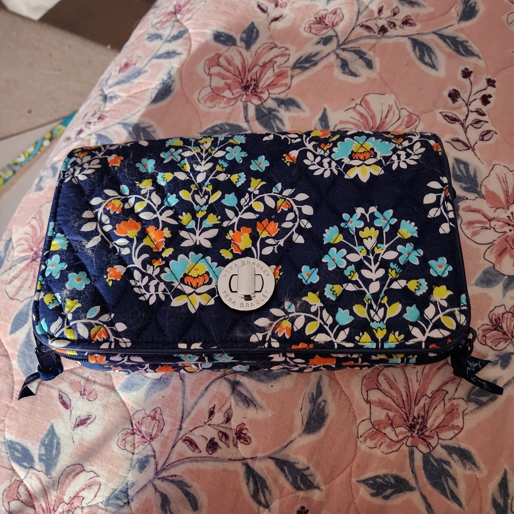 Floral Navy Blue Women's Bag